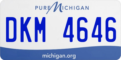MI license plate DKM4646