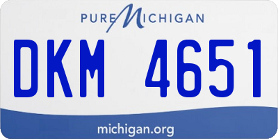 MI license plate DKM4651
