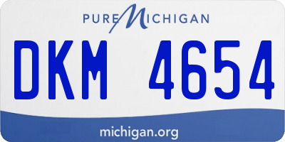 MI license plate DKM4654