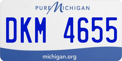 MI license plate DKM4655