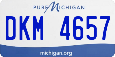 MI license plate DKM4657