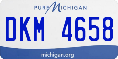 MI license plate DKM4658