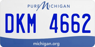 MI license plate DKM4662