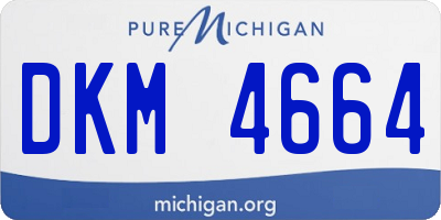 MI license plate DKM4664