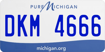 MI license plate DKM4666