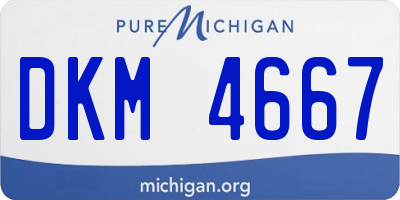 MI license plate DKM4667