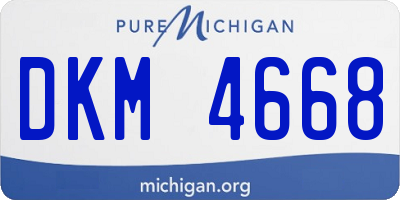 MI license plate DKM4668
