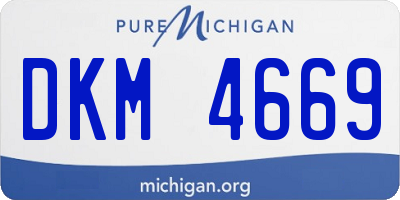 MI license plate DKM4669