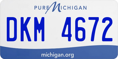 MI license plate DKM4672