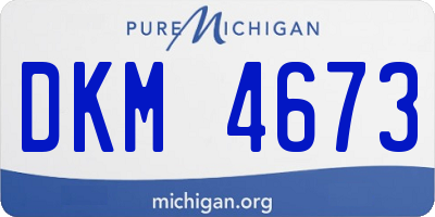 MI license plate DKM4673