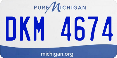 MI license plate DKM4674
