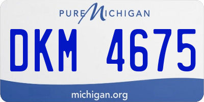 MI license plate DKM4675