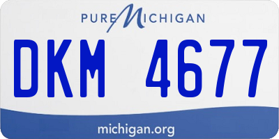 MI license plate DKM4677