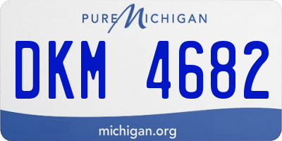MI license plate DKM4682