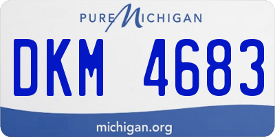 MI license plate DKM4683