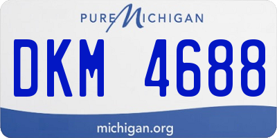 MI license plate DKM4688