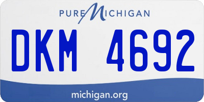 MI license plate DKM4692
