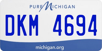 MI license plate DKM4694
