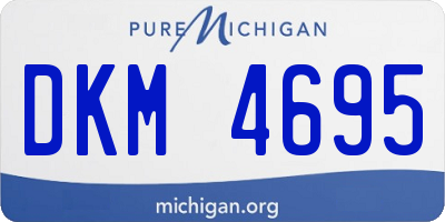 MI license plate DKM4695