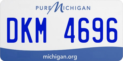 MI license plate DKM4696