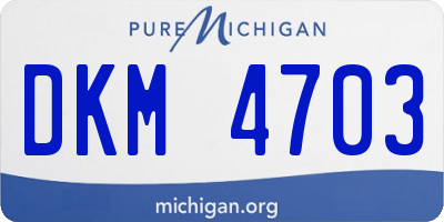 MI license plate DKM4703