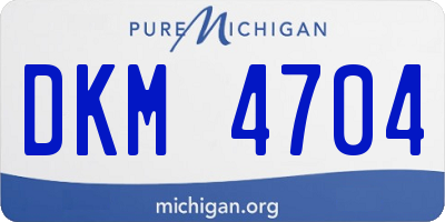 MI license plate DKM4704