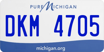 MI license plate DKM4705