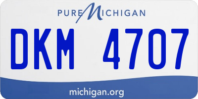 MI license plate DKM4707