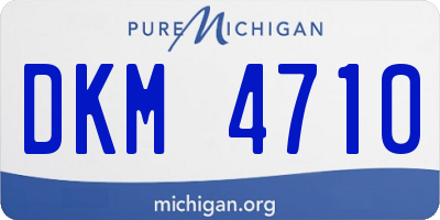 MI license plate DKM4710