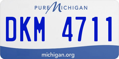 MI license plate DKM4711