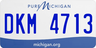MI license plate DKM4713