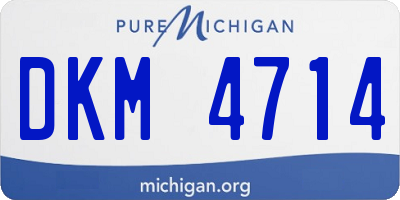 MI license plate DKM4714