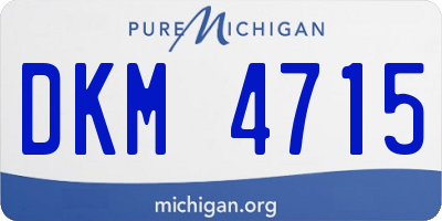 MI license plate DKM4715