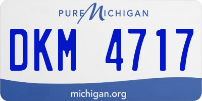 MI license plate DKM4717