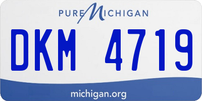 MI license plate DKM4719