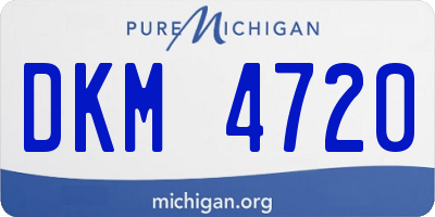 MI license plate DKM4720