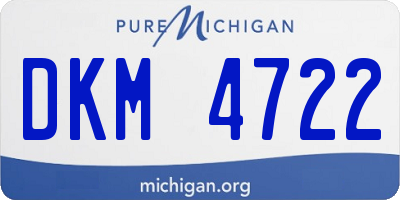 MI license plate DKM4722