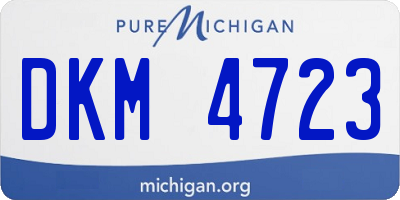 MI license plate DKM4723