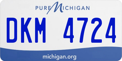 MI license plate DKM4724