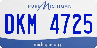 MI license plate DKM4725