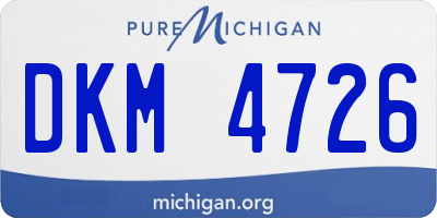 MI license plate DKM4726