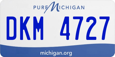 MI license plate DKM4727