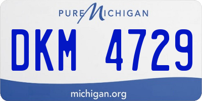 MI license plate DKM4729