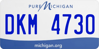 MI license plate DKM4730