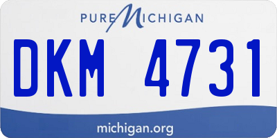 MI license plate DKM4731