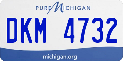 MI license plate DKM4732
