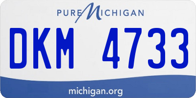 MI license plate DKM4733
