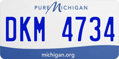 MI license plate DKM4734