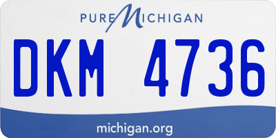 MI license plate DKM4736