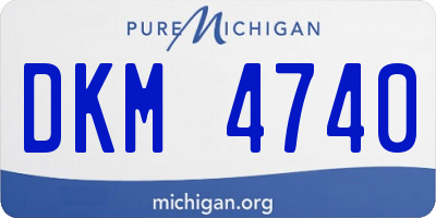MI license plate DKM4740
